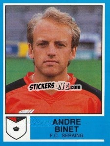 Sticker Andre Binet - Football Belgium 1986-1987 - Panini