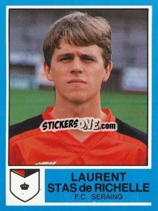 Figurina Laurent Stas de Richelle - Football Belgium 1986-1987 - Panini