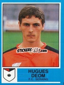 Cromo Hugues Deom - Football Belgium 1986-1987 - Panini