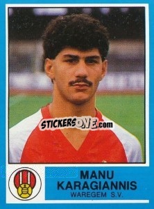 Sticker Manu Karagiannis - Football Belgium 1986-1987 n. 318 - Panini