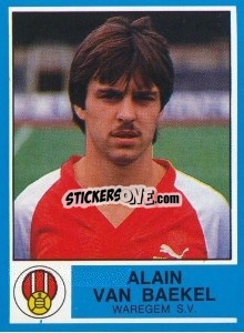 Cromo Alain van Baekel - Football Belgium 1986-1987 - Panini