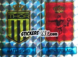 Sticker Badge Waterschei / Badge Winterslag - Football Belgium 1986-1987 n. 349 - Panini
