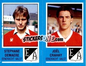 Sticker Luc Limpens / Godfried Moortgat - Football Belgium 1986-1987 n. 353 - Panini