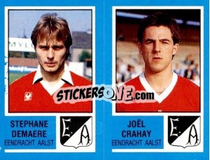 Sticker Luc Limpens / Godfried Moortgat - Football Belgium 1986-1987 - Panini