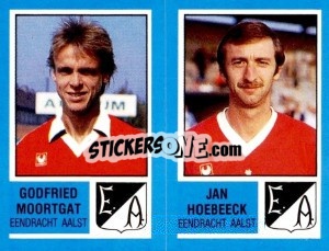 Sticker Joel Crahay / Jan Hoebeeck - Football Belgium 1986-1987 - Panini