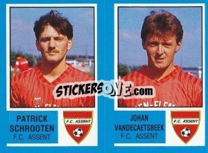 Sticker Geert Smets / Frank Kumpen - Football Belgium 1986-1987 - Panini