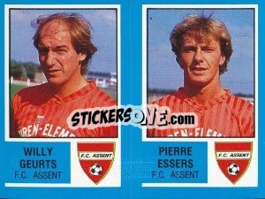 Sticker Danny Kaes / Patrick Schrooten - Football Belgium 1986-1987 n. 362 - Panini