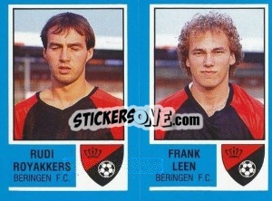 Sticker Pascal Bruelemans / Frank Leen - Football Belgium 1986-1987 n. 367 - Panini