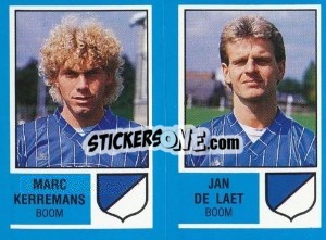 Cromo Dirk Gille / Marc de Buyser - Football Belgium 1986-1987 - Panini