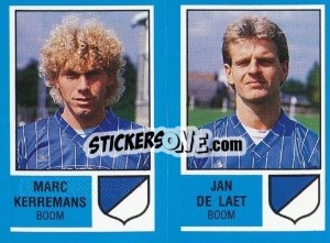 Sticker Dirk Gille / Marc de Buyser - Football Belgium 1986-1987 n. 373 - Panini