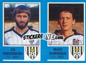 Sticker Jos Vandenbergh / Hugo Andries - Football Belgium 1986-1987 - Panini