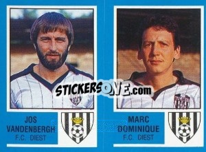 Figurina Jos Vandenbergh / Hugo Andries - Football Belgium 1986-1987 n. 376 - Panini