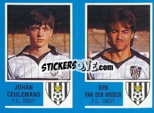 Figurina Chris Ceuppens / Danny Vandereycken - Football Belgium 1986-1987 n. 377 - Panini