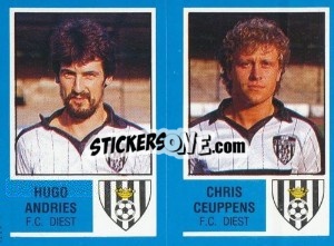 Sticker Marc Dominique / Johan Ceulemans - Football Belgium 1986-1987 - Panini