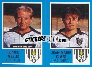 Sticker Bennie Meeus / Jean-Marie Claes - Football Belgium 1986-1987 - Panini
