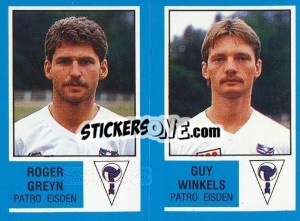 Sticker Roger Greyn / Jean-Pierre Schrooten - Football Belgium 1986-1987 n. 382 - Panini