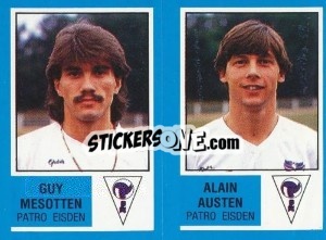 Sticker Guy Mesotten / Alain Austen - Football Belgium 1986-1987 - Panini