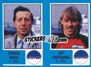 Cromo Pierre Berx / Jef Dufraing - Football Belgium 1986-1987 - Panini