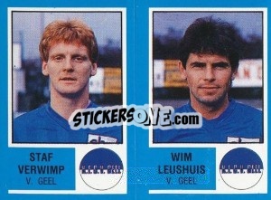 Sticker Staf Verwimp / Gert Gijsels - Football Belgium 1986-1987 - Panini