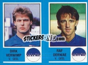 Cromo Jean-Marie Dewalleff / Raf Derwae - Football Belgium 1986-1987 - Panini