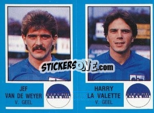 Sticker Jef van de Weyer / Harry la Valette - Football Belgium 1986-1987 - Panini