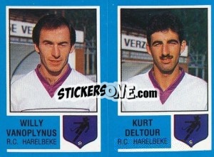 Figurina Willy Vanolynus / Guy Swimberghe - Football Belgium 1986-1987 n. 394 - Panini