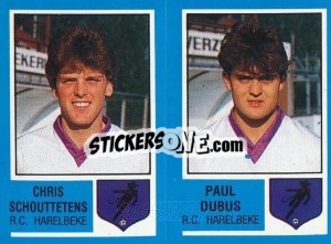 Sticker Filip Benoot / Franky Kesteloot - Football Belgium 1986-1987 - Panini