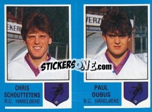 Cromo Filip Benoot / Franky Kesteloot - Football Belgium 1986-1987 n. 395 - Panini