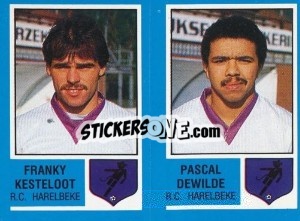 Sticker Paul Dubus / Pascal Dewilde - Football Belgium 1986-1987 - Panini