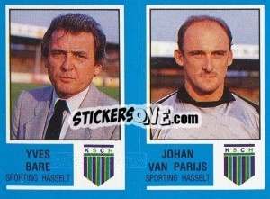 Sticker Yves Bare / Johan van Parijs - Football Belgium 1986-1987 - Panini