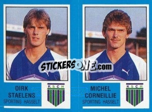 Sticker Dirk Staelens / Carlo Grondelaers - Football Belgium 1986-1987 - Panini