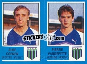 Sticker Pierre Silliard / Roland Janssen - Football Belgium 1986-1987 n. 401 - Panini