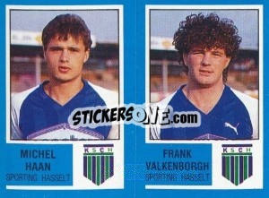 Cromo Michel Haan / Frank Valkenborgh - Football Belgium 1986-1987 n. 404 - Panini