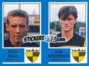 Sticker Herman Helleputte / Frank Dauwen - Football Belgium 1986-1987 - Panini