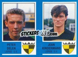 Sticker Herman Helleputte / Frank Dauwen - Football Belgium 1986-1987 n. 407 - Panini