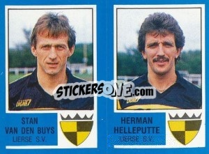 Sticker Johan Malfait / Peter Delen - Football Belgium 1986-1987 n. 408 - Panini