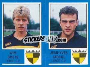 Sticker Wim Smets / Jean-Yves Jaddul - Football Belgium 1986-1987 n. 410 - Panini