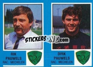 Sticker Rik Pauwels / Dirk Pauwels - Football Belgium 1986-1987 n. 411 - Panini