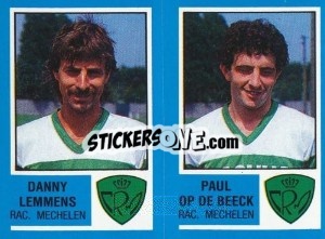 Figurina Danny Lemmens / Paul op de Beeck - Football Belgium 1986-1987 n. 412 - Panini