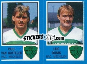 Sticker Paul van Nuffelen / Luc Doms - Football Belgium 1986-1987 n. 413 - Panini
