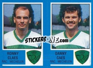 Sticker Ronny Claes / Danny Caes - Football Belgium 1986-1987 n. 414 - Panini