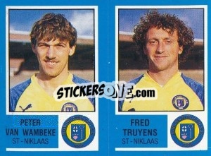 Sticker Peter van Wambeke / Fred Truyens - Football Belgium 1986-1987 - Panini