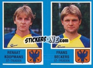 Sticker Renaat Koopmans / Frans Beckers - Football Belgium 1986-1987 n. 424 - Panini