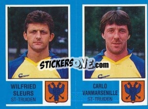 Sticker Wilfried Sleurs / Carlo Vanmarsenille - Football Belgium 1986-1987 n. 425 - Panini