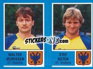 Sticker Walter Jeurissen / Stef Agten - Football Belgium 1986-1987 - Panini