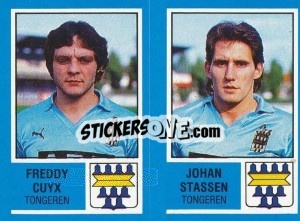 Sticker Freddy Cuyx / Johan Stassen - Football Belgium 1986-1987 n. 431 - Panini