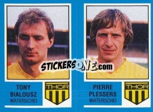 Sticker Tony Bialousz / Pierre Plessers - Football Belgium 1986-1987 - Panini