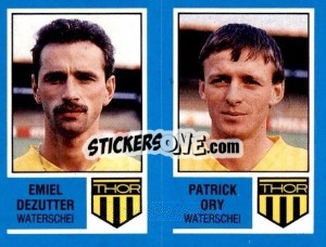 Sticker Emiel Dezutter / Patrick Ory - Football Belgium 1986-1987 - Panini