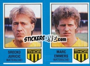 Figurina Srecko Juricic / Marc Emmers - Football Belgium 1986-1987 - Panini