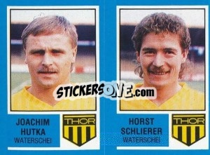 Cromo Joachim Hutka / Horst Schlierer - Football Belgium 1986-1987 - Panini